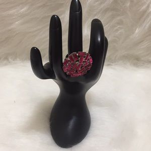 🌹Pink Baguette Stones Statement Ring